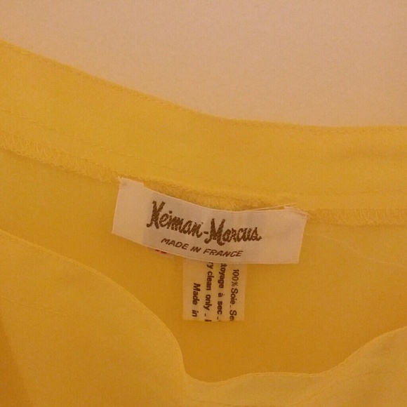 Vintage Yellow Silk 3 Piece Dress - Picture 3 of 7